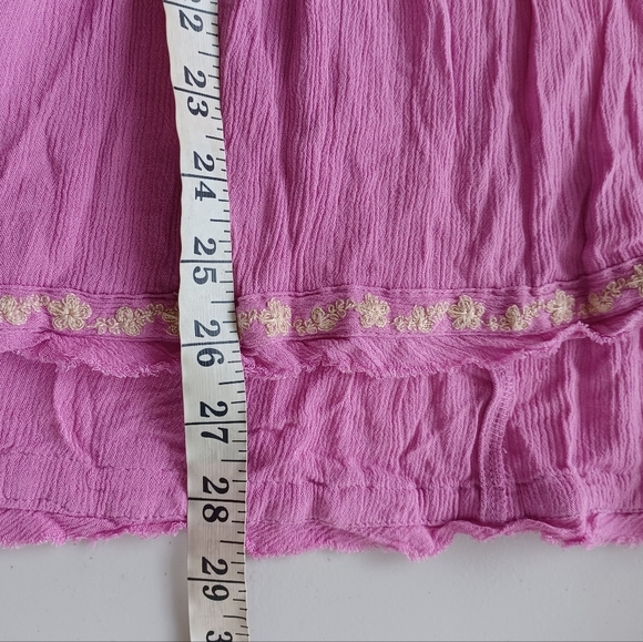 Free People Boho Diamond Embroidered Sleeveless Fairycore Tunic Top - Picture 10 of 13